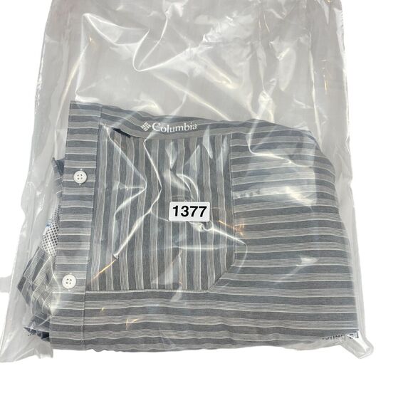 Columbia Shirt MensTall 2X Gray Twisted Creek Omni Shade Collared Button Down - Picture 14 of 14